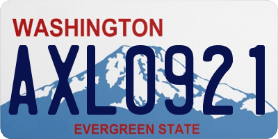 WA license plate AXL0921