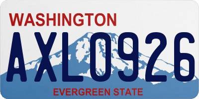 WA license plate AXL0926