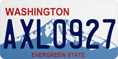 WA license plate AXL0927