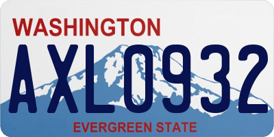 WA license plate AXL0932