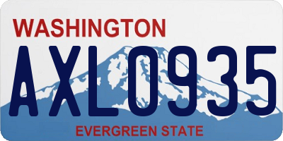 WA license plate AXL0935