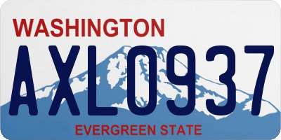 WA license plate AXL0937