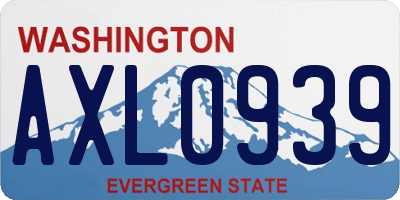 WA license plate AXL0939