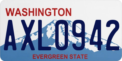 WA license plate AXL0942