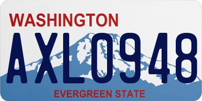 WA license plate AXL0948