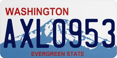 WA license plate AXL0953