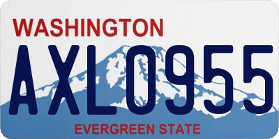 WA license plate AXL0955
