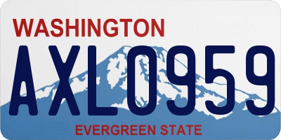 WA license plate AXL0959