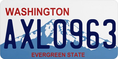 WA license plate AXL0963