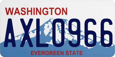 WA license plate AXL0966