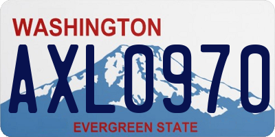WA license plate AXL0970