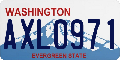 WA license plate AXL0971