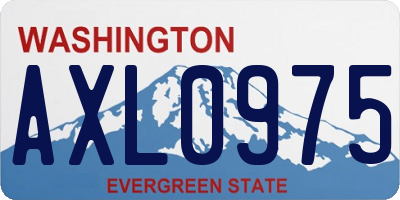 WA license plate AXL0975