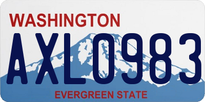 WA license plate AXL0983