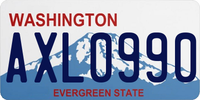 WA license plate AXL0990