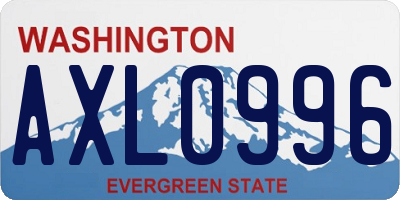 WA license plate AXL0996