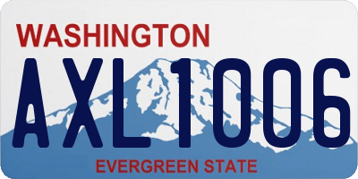 WA license plate AXL1006