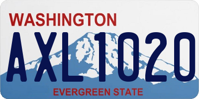 WA license plate AXL1020