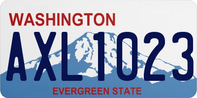 WA license plate AXL1023