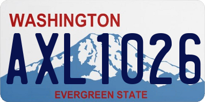 WA license plate AXL1026