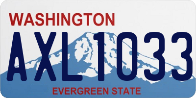 WA license plate AXL1033