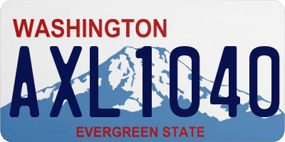 WA license plate AXL1040