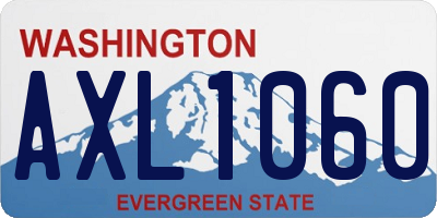 WA license plate AXL1060