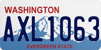 WA license plate AXL1063