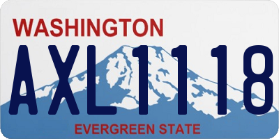 WA license plate AXL1118