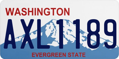 WA license plate AXL1189