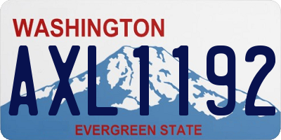 WA license plate AXL1192