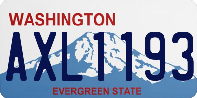 WA license plate AXL1193