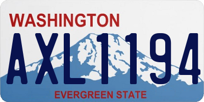 WA license plate AXL1194