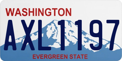 WA license plate AXL1197