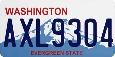 WA license plate AXL9304