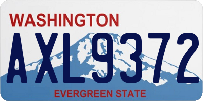 WA license plate AXL9372