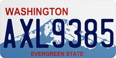WA license plate AXL9385