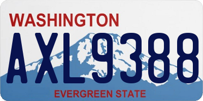 WA license plate AXL9388