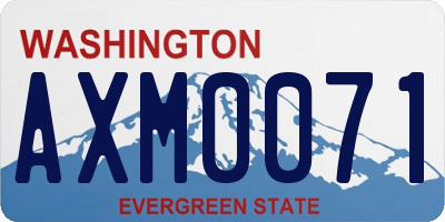 WA license plate AXM0071