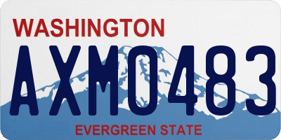 WA license plate AXM0483
