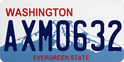 WA license plate AXM0632