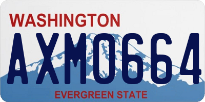 WA license plate AXM0664