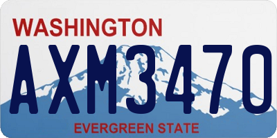 WA license plate AXM3470