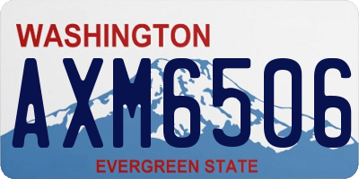 WA license plate AXM6506