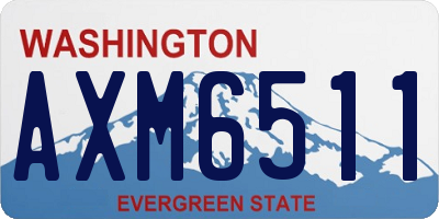 WA license plate AXM6511