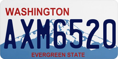 WA license plate AXM6520