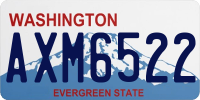 WA license plate AXM6522