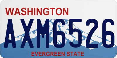 WA license plate AXM6526