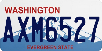 WA license plate AXM6527