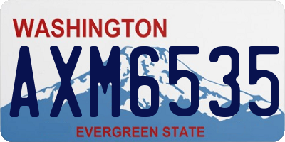 WA license plate AXM6535